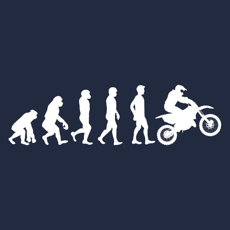 Motocross motorcycle evolution white