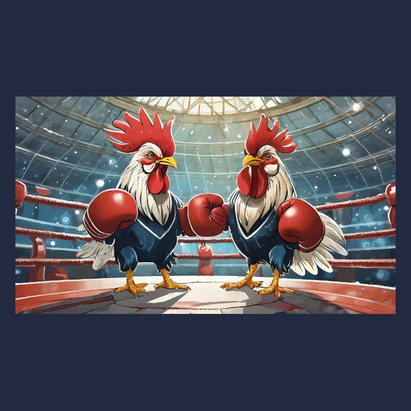 Pun ambiguous expression – Kampfhähne (gamecocks)