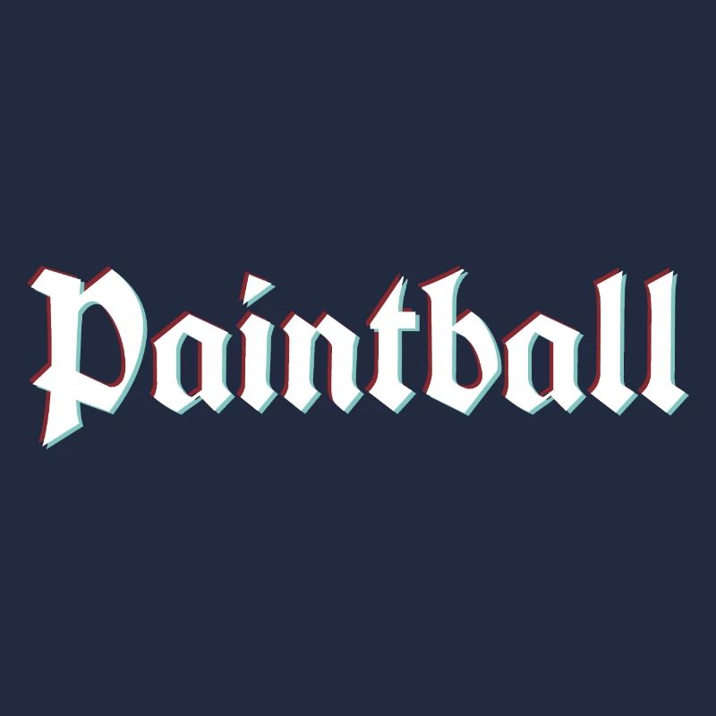 Rustic paintball logo with 3d distortion effect