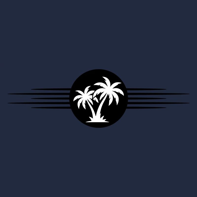 Île symbole de palmier