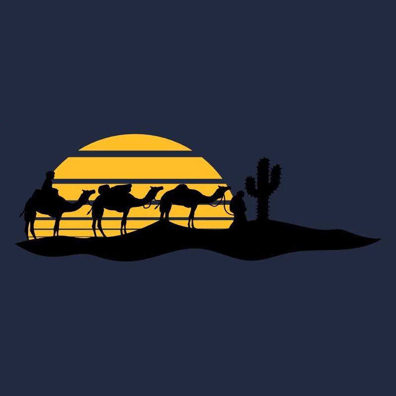 coureur de caravane de bande de soleil voyage cactus kame