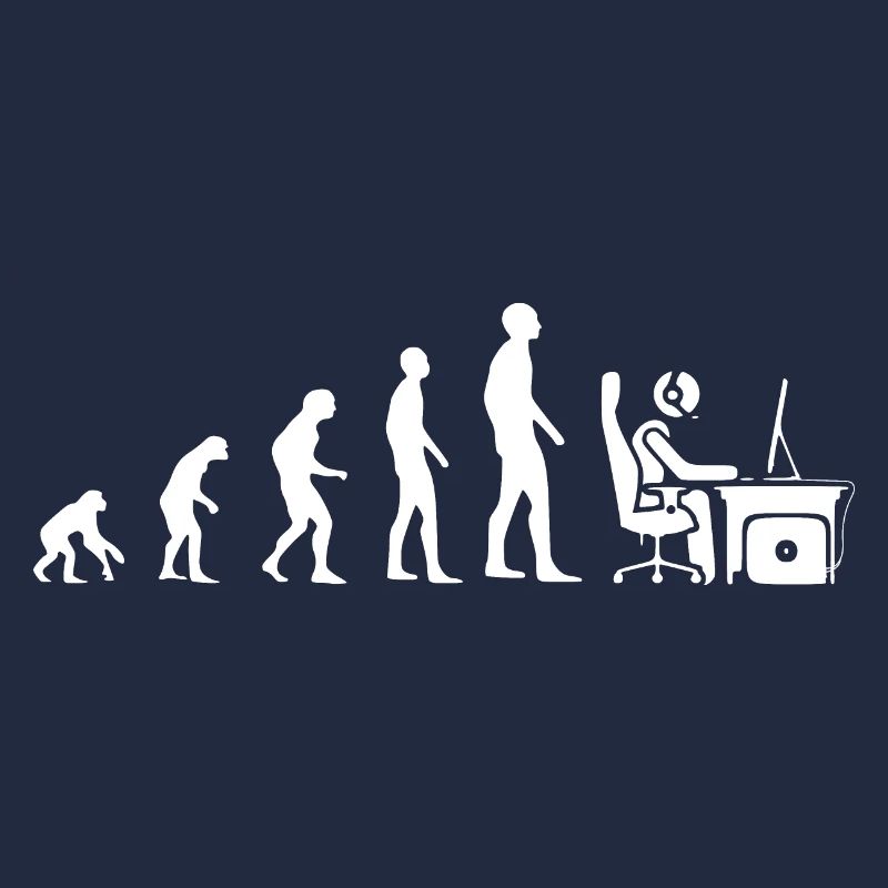 Evolution gamer geschenk humor geek computer