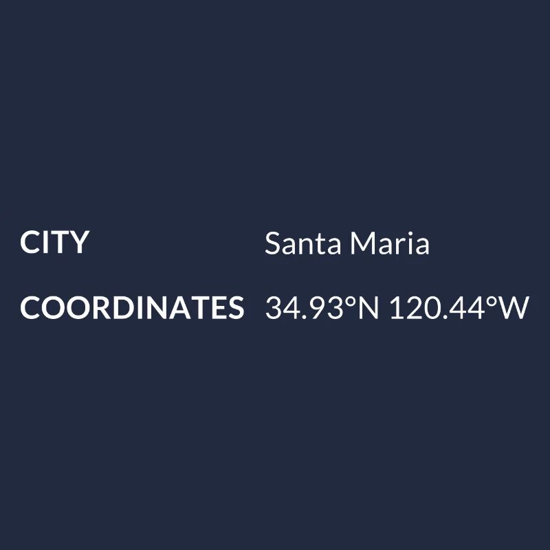 Santa Maria, California, USA coordinates