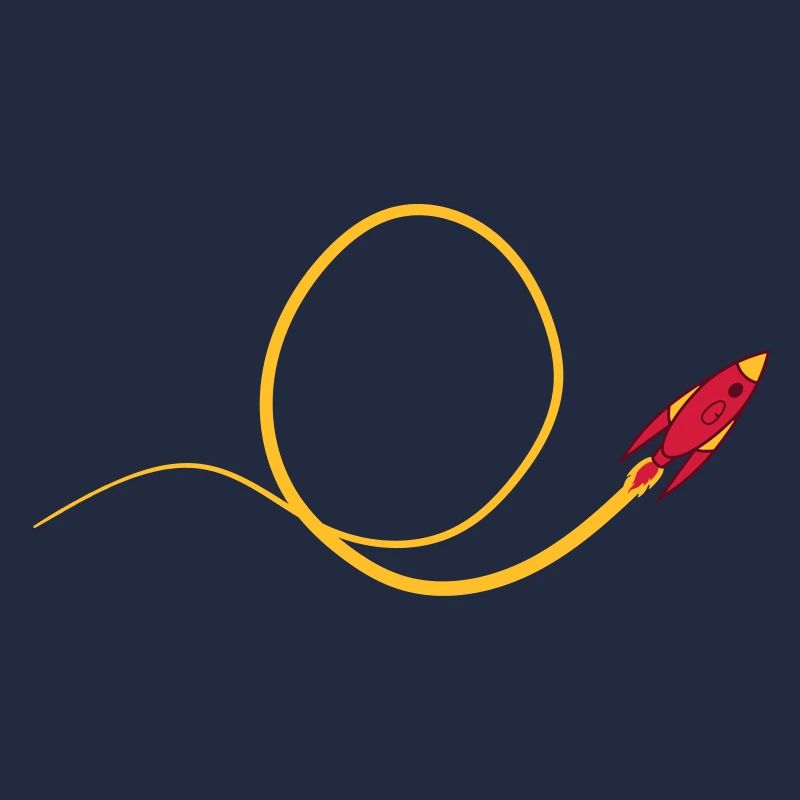 Looping flying rocket