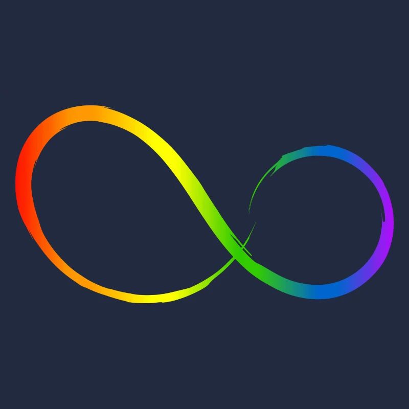 Unendlichkeit unendliches Regenbogen Farben Symbol