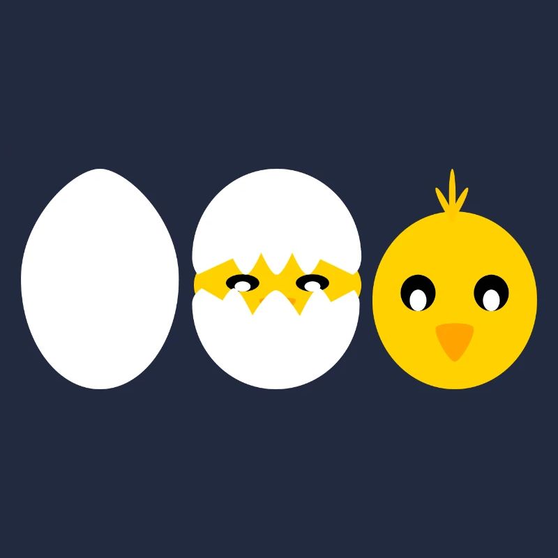 Comic hatching chick