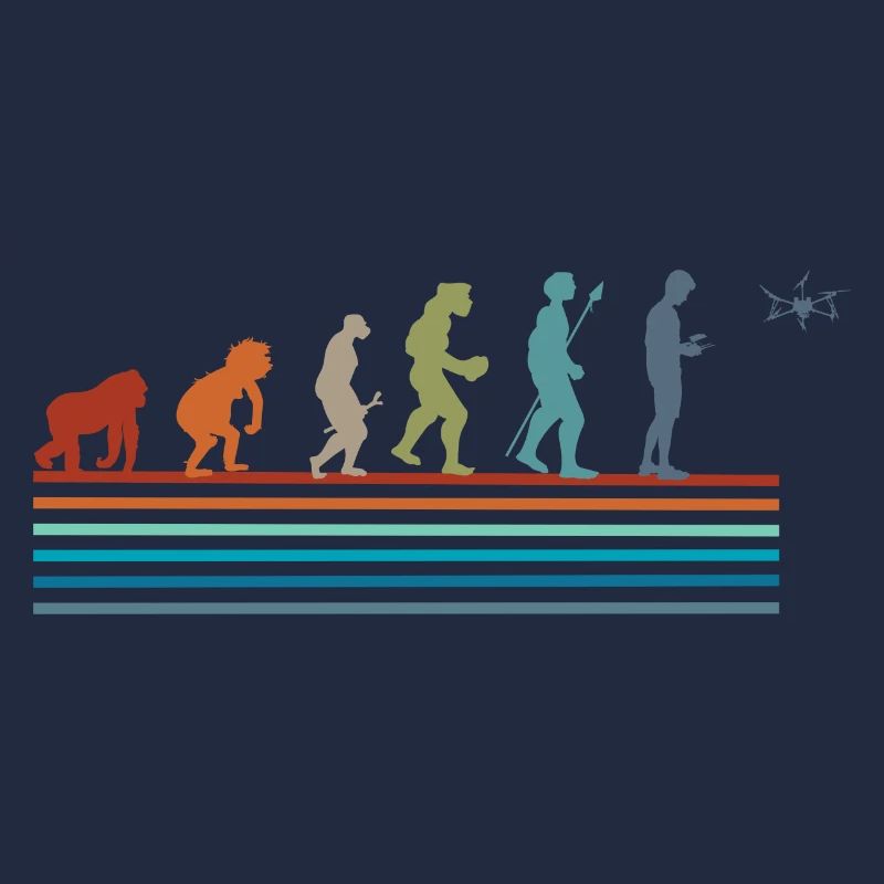 Vintage-Retro-Evolution-Drohne