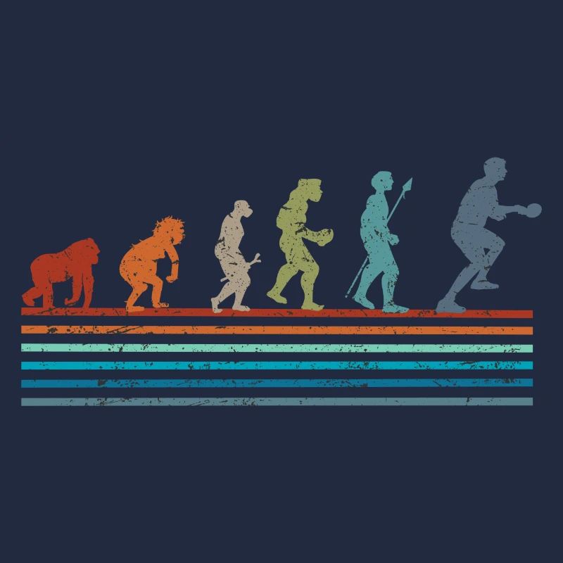 Vintage Retro Evolution Ping Pong