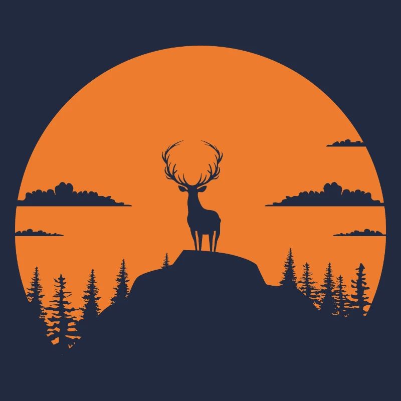 a deer with magnificent in the forest