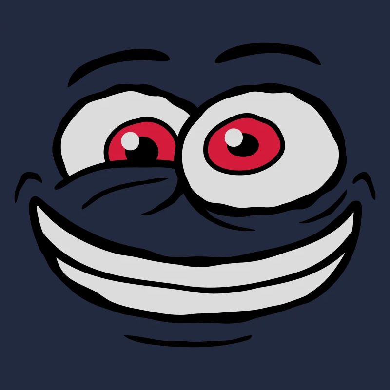 Verrücktes Comic Gesicht Design