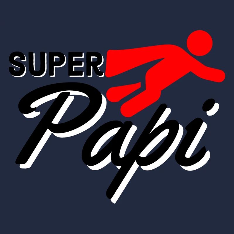 Super Papi Text mit Figur flieger rot Geschenkidee