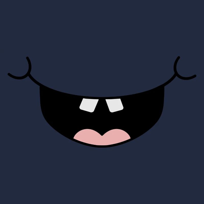 Visage de rire drôle de bouche