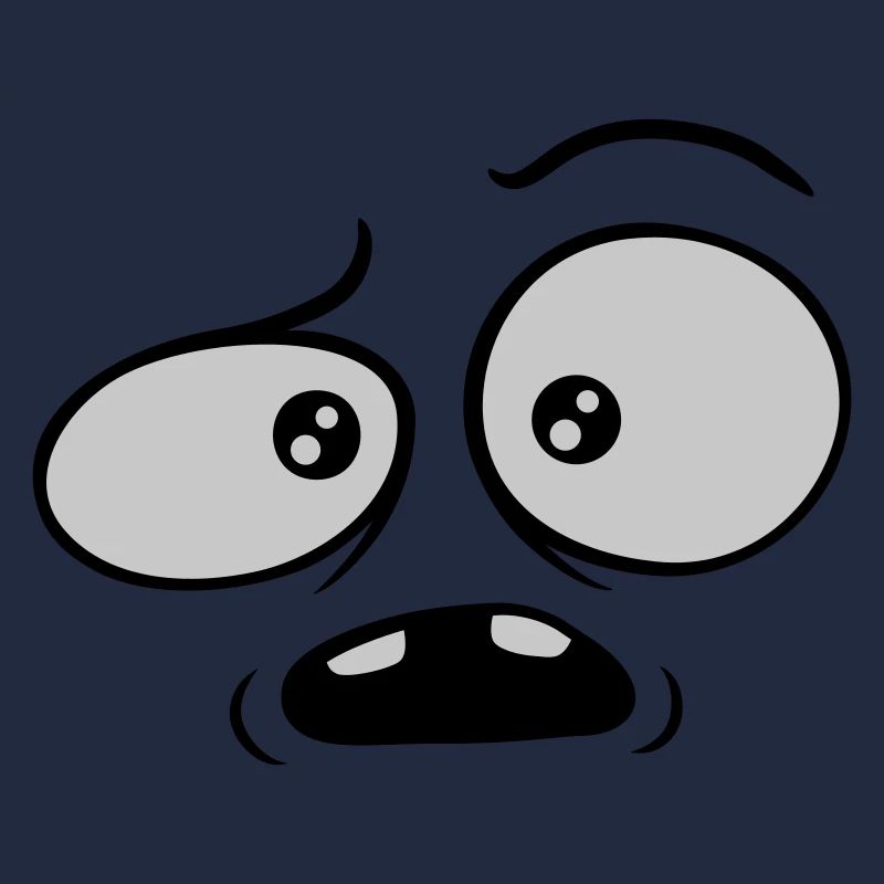 Skeptical confused comic face