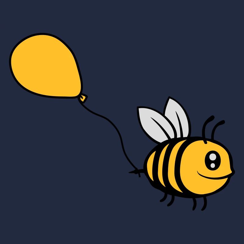 Glückliche Luftballon Biene Comic