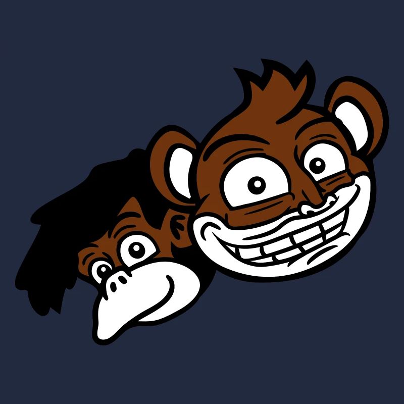 2 Funny Monkey Faces Two Friends Crew Team