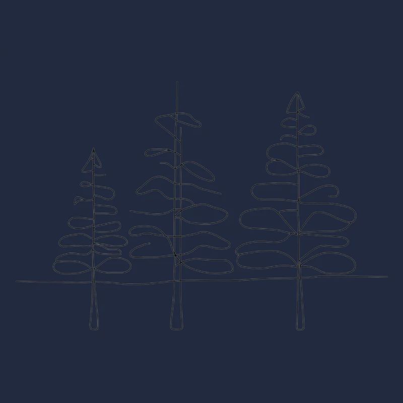 Minimaliste Moderne Abstrait Pines