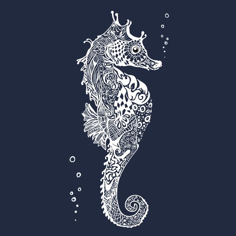 Hippocampe dessin mandala mer mignon vous aimez