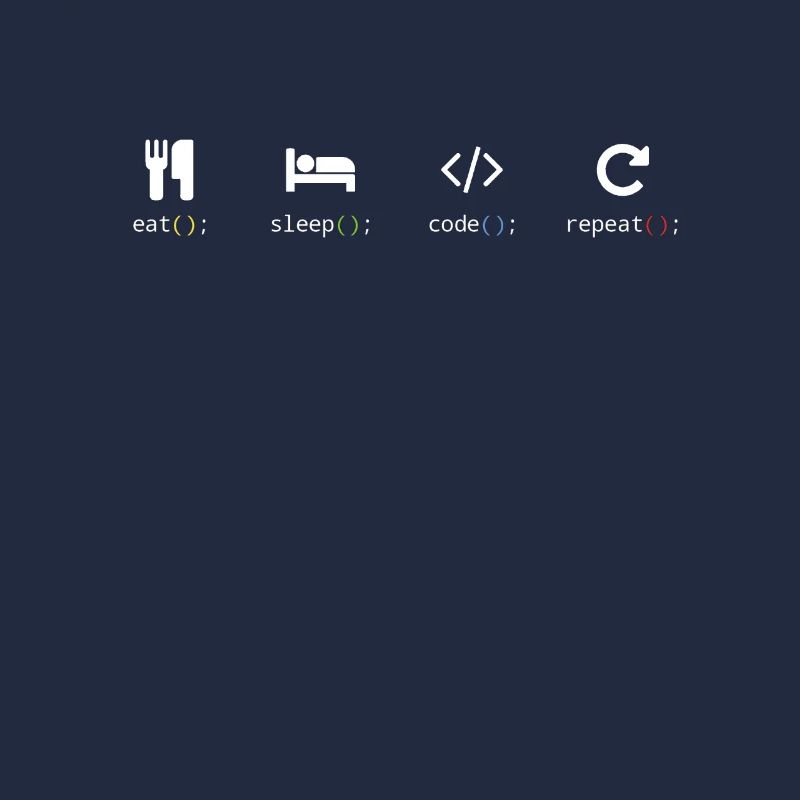 Mangez le code de sommeil, répétez la programmation Nerd