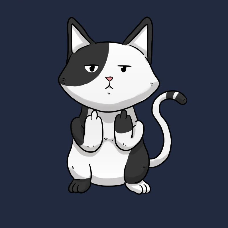 Katze Mittelfinger