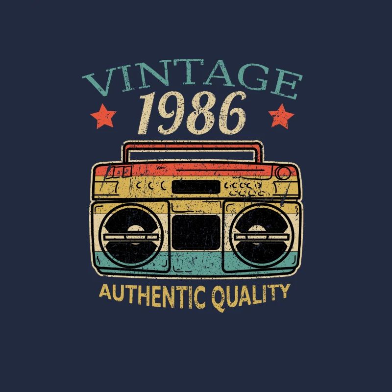 Vintage 1986 Radio Authentic Quality B-Day Gift