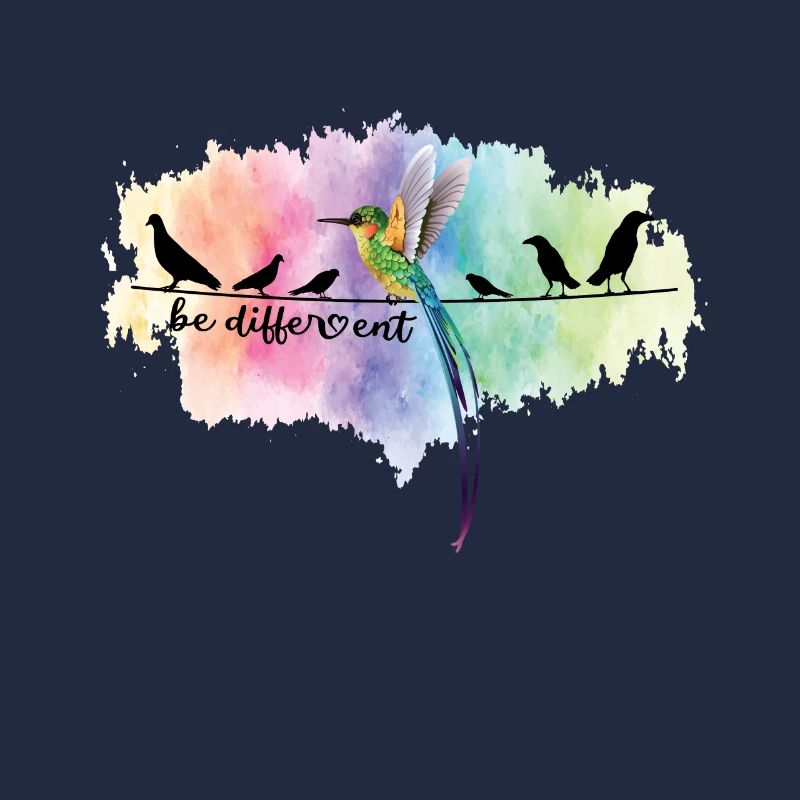 Be Different Süßes Vogel Colibri Sei Anders Spruch