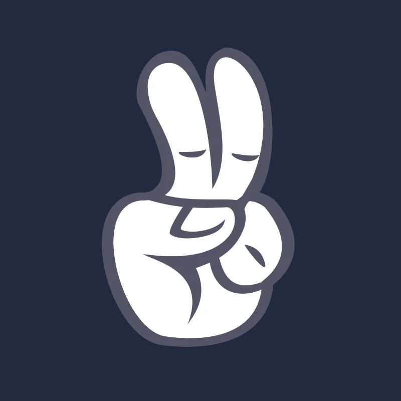 Peacezeichen Finger Comic