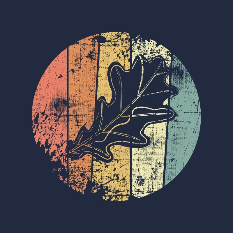 Eiche Eichenblatt Vintage Herbst