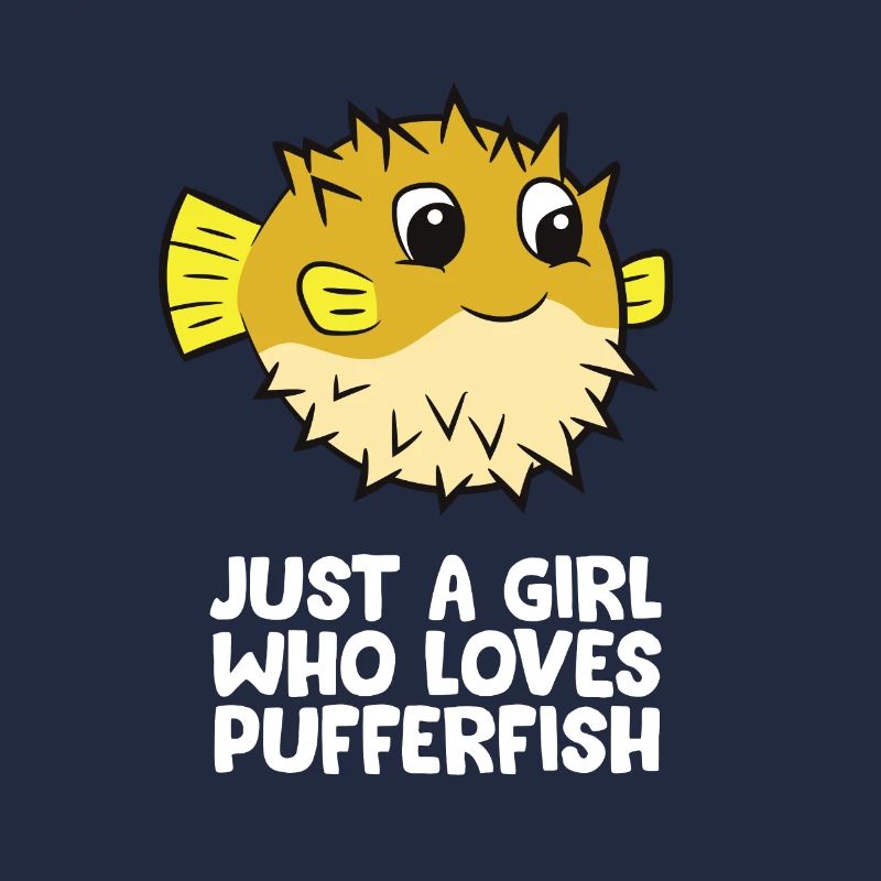 Kugelfisch Mädchen Geschenk Meer Ozean Blobfish