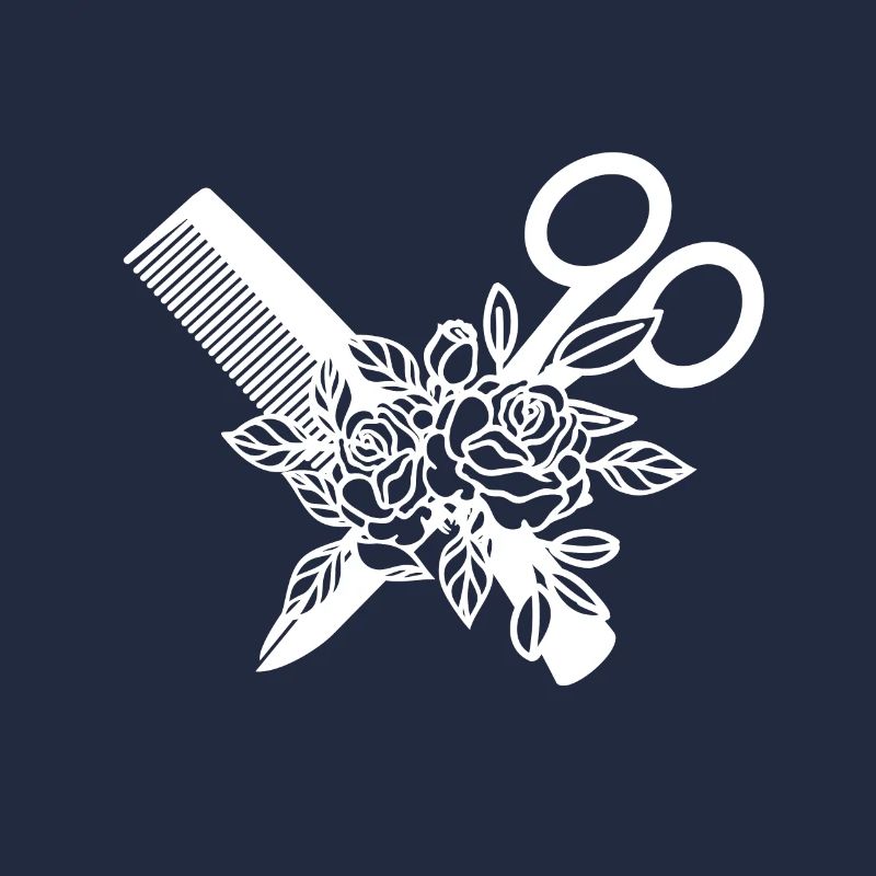 Peigne et ciseaux de coiffure