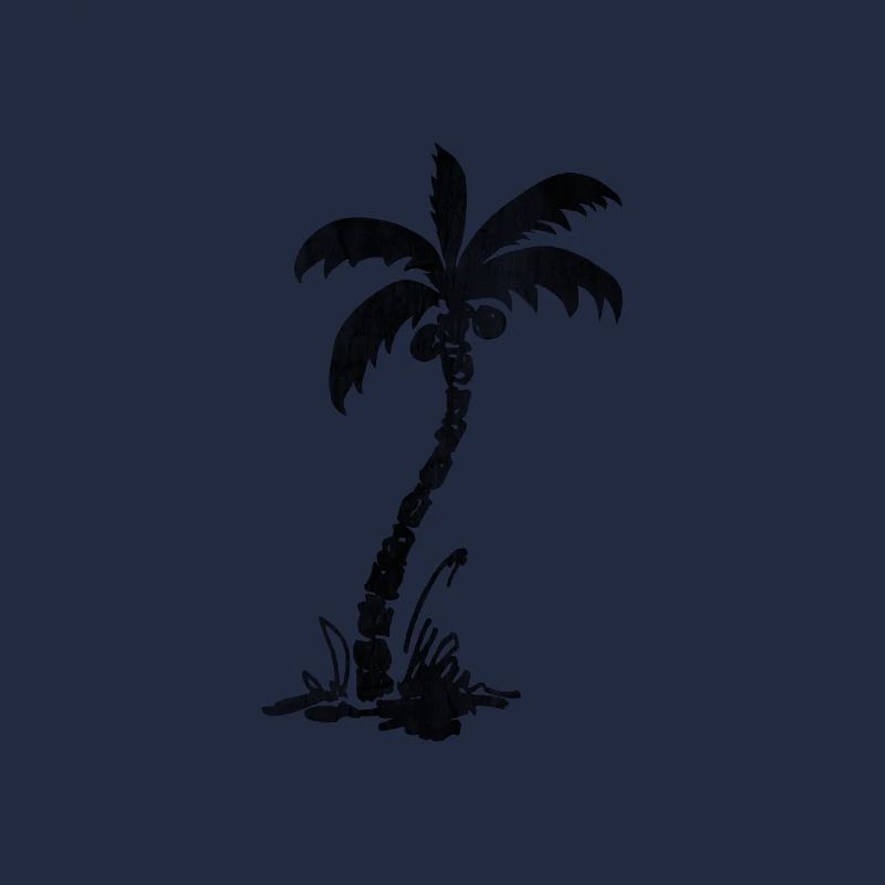 | de cocotiers des mers du Sud noir