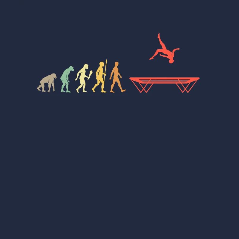 Trampoline vintage saut évolution saut