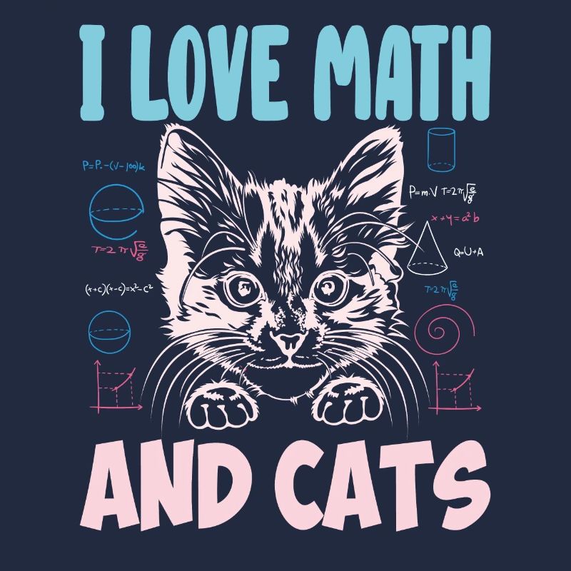 Math Kitty Cat J’adore Math et chats Professeur de mathématiques