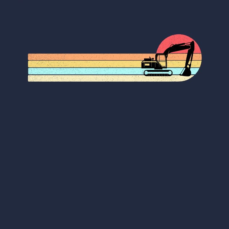 Vintage Excavator Driver Construction Machine Chantier de construction