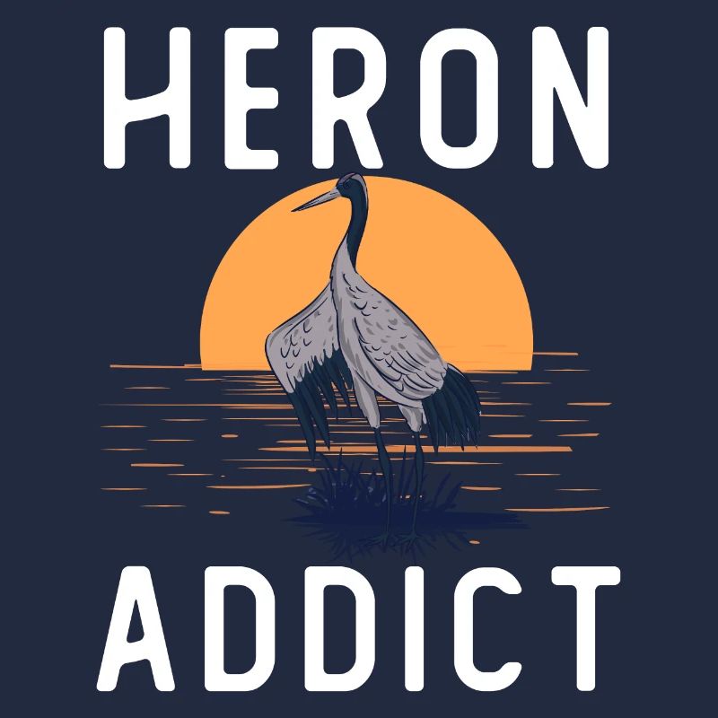 Héron accro