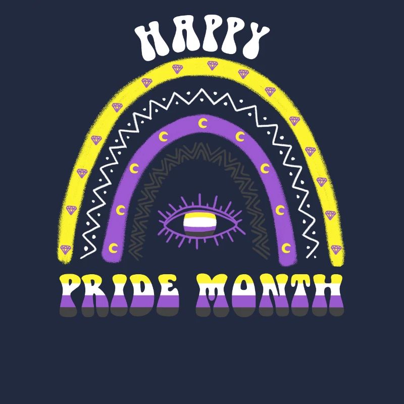 Boho Rainbow Happy Pride Month Nonbinary