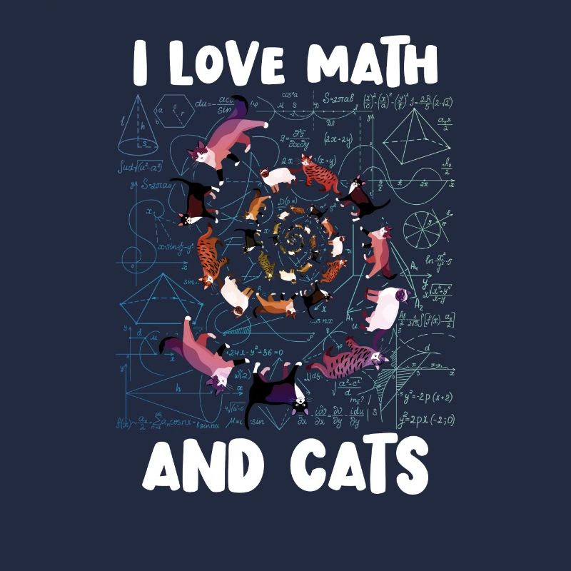 Math Kitty Cat Ich liebe Mathe und Katzen Mathematik