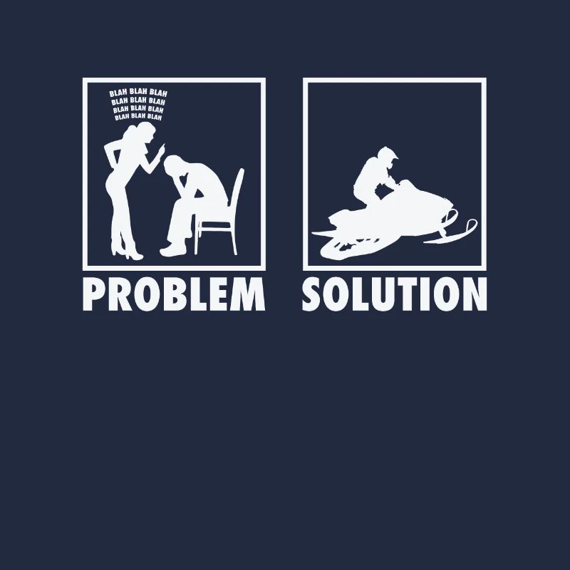 Winter Snow Jet Ski Snowmobile Statement Problem