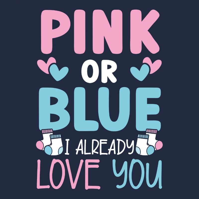 Rosa oder blau Ich liebe dich schon Baby Ankündigu