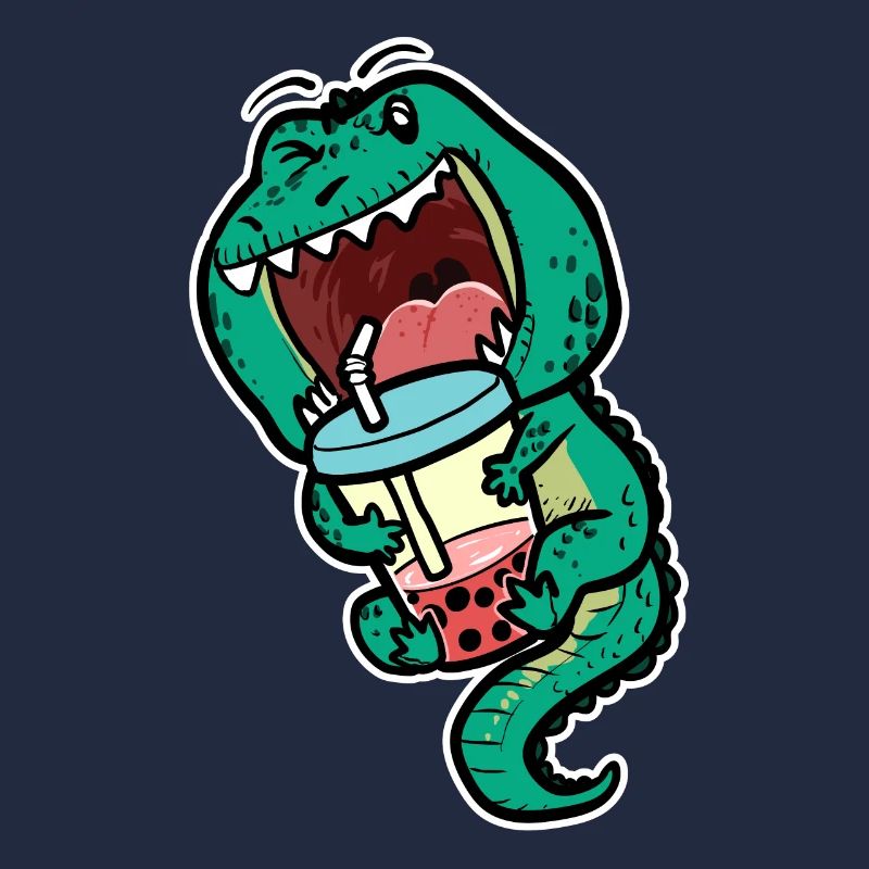 T-Rex Bubble Tea Dino Fan Eistee Saurier