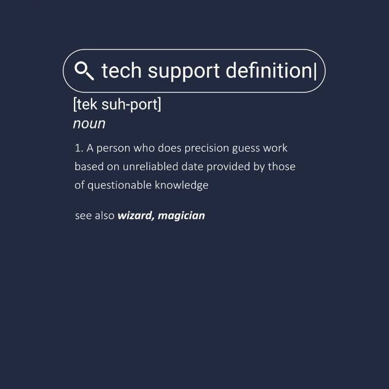 Lustiges Zitat Tech Support Definition Nerd