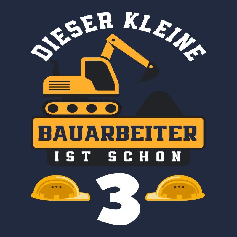 Construction Worker 3rd Birthday Excavator Boys Gift