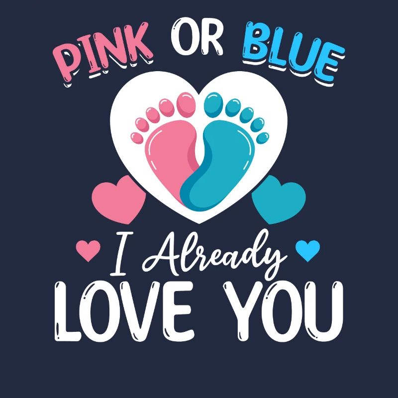 Rosa oder Blau Ich liebe dich schon Neugeborenes