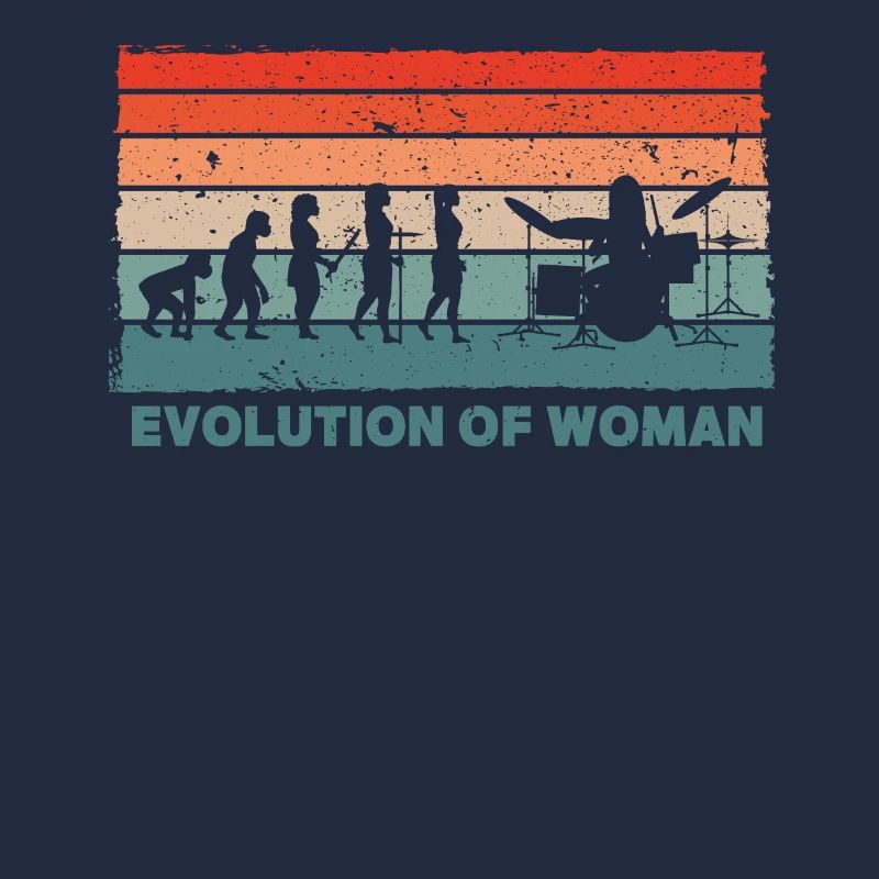 Retro Schlagzeuger Evolution Drummer