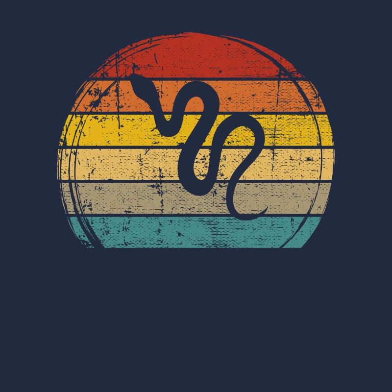 Snake Retro Reptile Python Idée cadeau