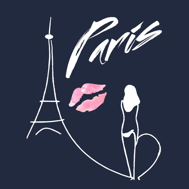 One Line Drawing Mrs. Eiffel Tower Paris Kussmund