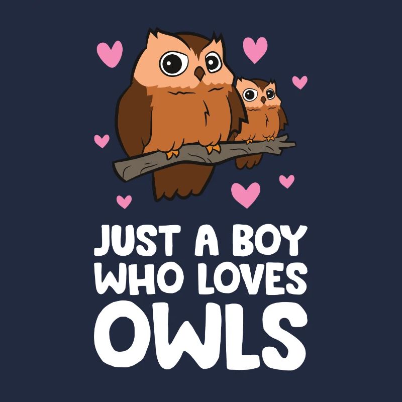 Nur ein Junge, der Eulen liebt Niedliche Eule