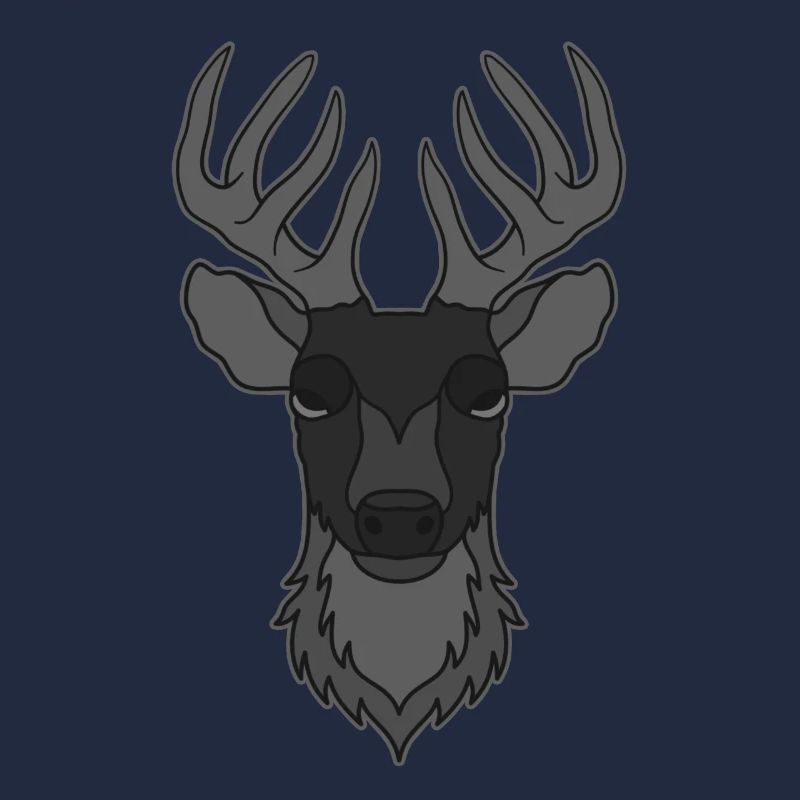 Rothirsch Geweih mit Hirschgeweih