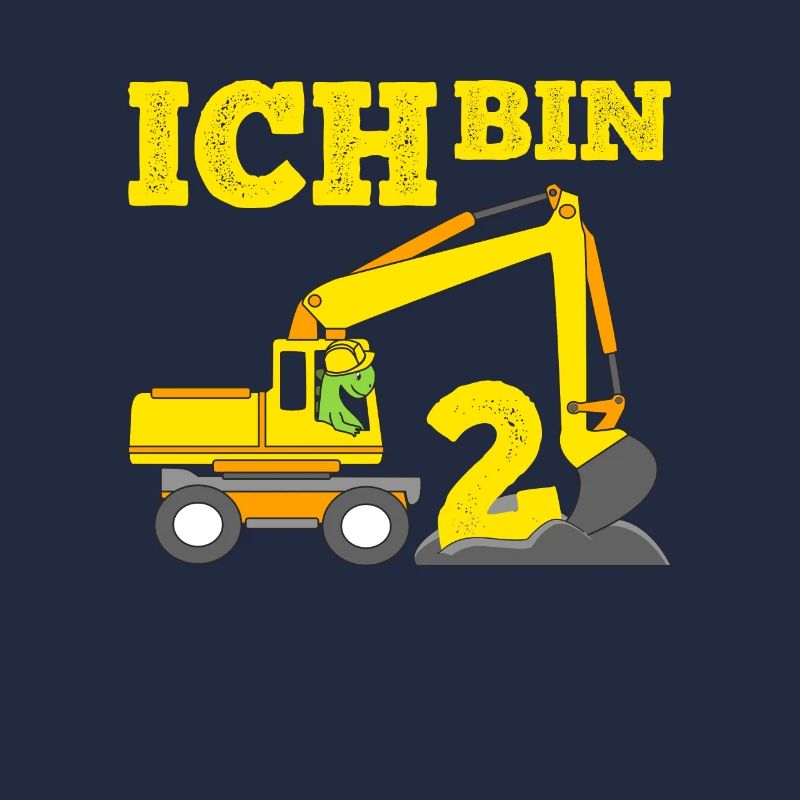 Geburtstagsgeschenk 2. Geburtstag Dino & Bagger