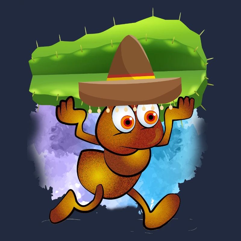 Fourmi brune avec charro et captus