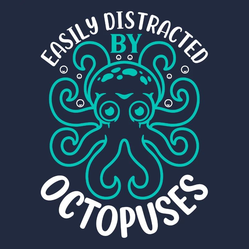 Cephalopod Kraken Octopus - Easily Distracted By O